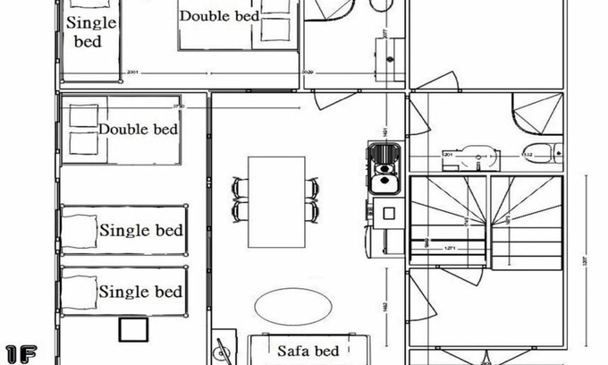 Asakusabashi Appartement | 61 m² Appartement ∙ 2 chambres ∙ 8 personnes