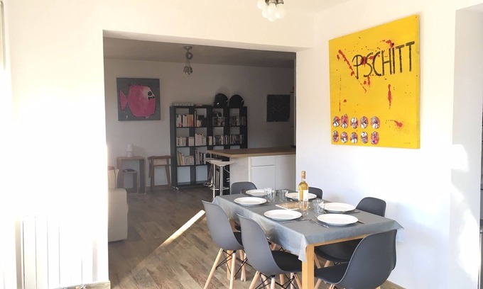 La Ciotat Appartement | 65 m2 sur jardin - 300 m de la mer - clim - 4/6 pers - Proche tous commerces