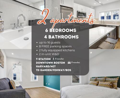 East Somerville Appartement | 6BR3Bth Parking BOS MIT Harvard TD Garden