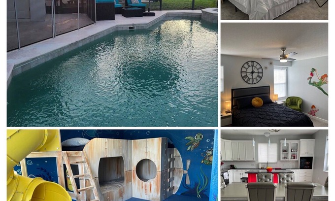 Windwood Bay Maison | 7/5 themed near Disney/pool/VR room/indoor slide