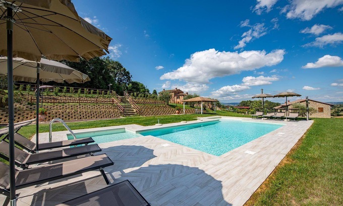 Cignano Maison | Authentique chalet toscan avec belle piscine privée et panorama suggestif