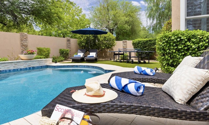 La Paz At Desert Springs Maison | 7min to TPC, 3 Kings & Kids Bunkbed, Games, Heated Pool, Large Outdoor Space!