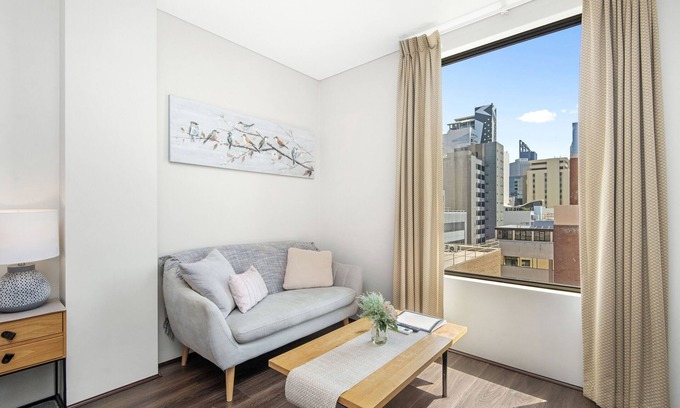 East Perth Appartement | 802 Serenity Studio Apt for 2 high floor WIFI Laundry CBD
