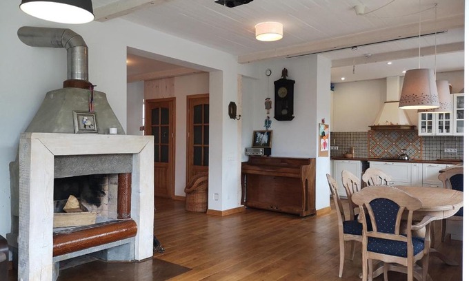 Klaipeda county Maison | 9 min from Palanga! luxury house on the river and sauna