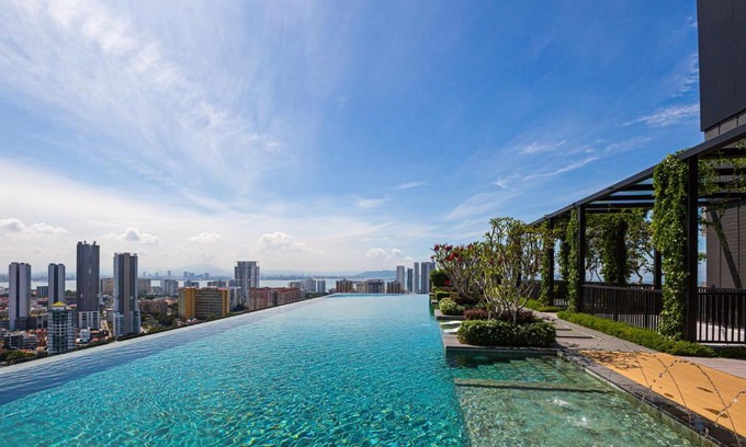 George Town Appartement | 9min drive to City Highfloor Aprmt City Skyline View Water Purifier