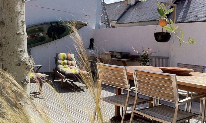 Treffiagat Maison | A 50 m de la Plage, Maison de Pêcheur Avec Terrasse et vue mer à 2 pas du Port