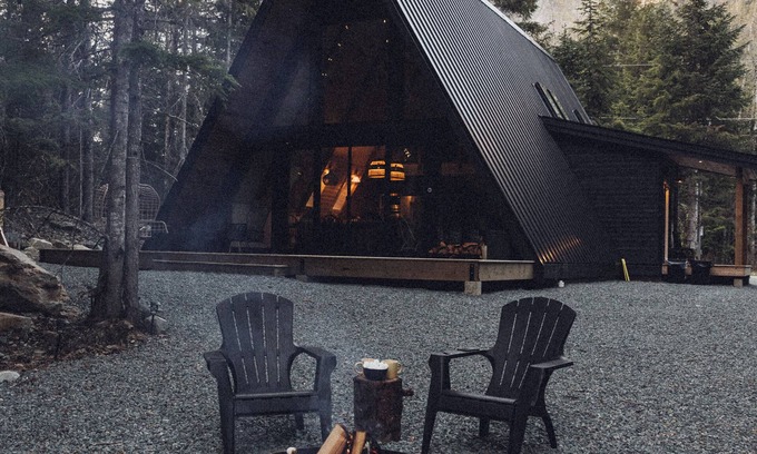 Sunshine Valley Cabine | The Hidden Eh | A-Frame Cabin w/ Mountain & Forest Views