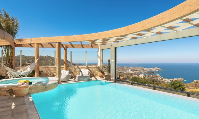 Agia Pelagia Villa | Absolut Privacy in this modern villa, with amazing seaview, private pool and BBQ