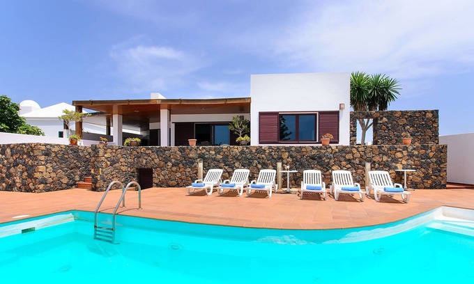 Playa del Cable Villa | Air-Conditioned Villa On the Beach with Pool, Terrace, Sea Views & Wi-Fi; Parking Available