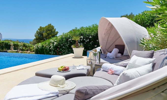 Can Besso Villa | Alluring Ibiza Villa | Can Rimbau Heights | 4 Bedrooms | Private Pool & Beautiful Sea View | Santa Eularia