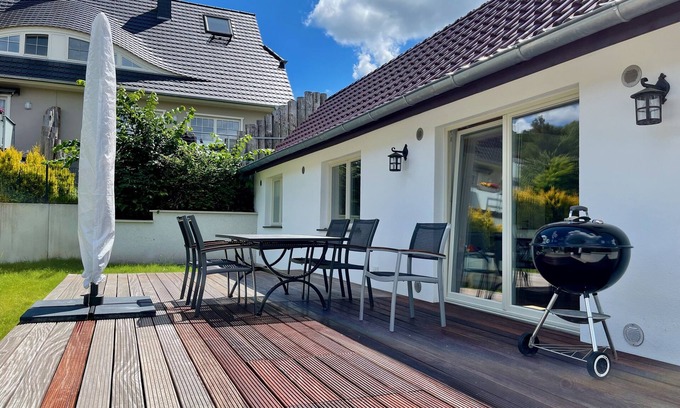 Binz Maison | Altes Fischerhaus-de Luxe-Maison-Salle de bain-Vue sur Jardin