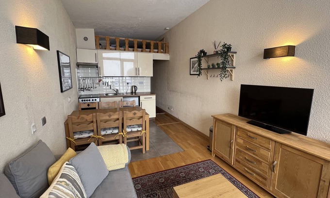 Arc-2000 Appartement | Amazing ski location. Great views of Mt Blanc.