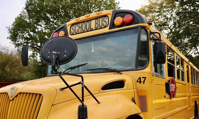 Ramsden Heath Maison | American School bus unique, quirky tiny home on wheels