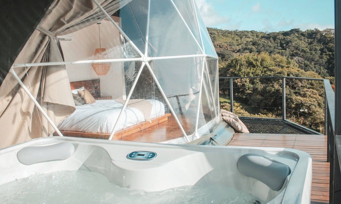 Monteverde Maison | Glamping Dome w/ Hot Tub, Sunset + Gulf View, Loft Net
