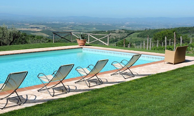 Castellina in Chianti Maison | Ancient farm situated in the heart of the Chianti Classico Senese, Pool and View