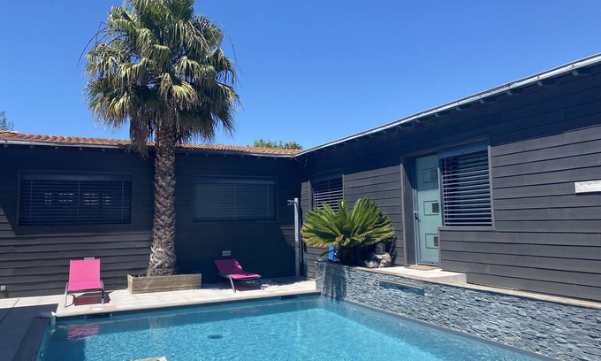 Angoulins Maison | Maison 50m des plages 2 chambres 4 pers avec piscine chauffée privée