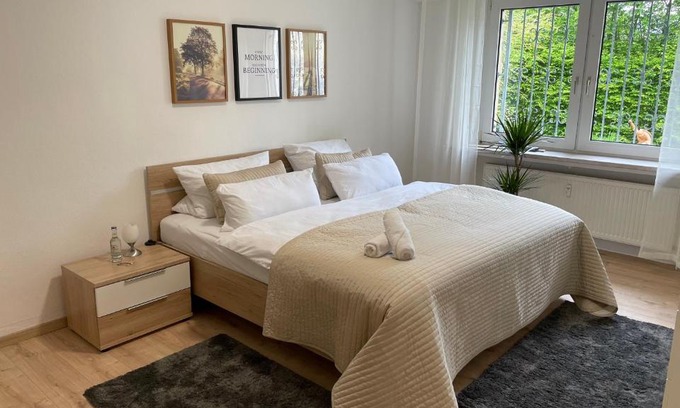 Hamm-Heessen Appartement | Apart70-Modern Design I Garden with Terrace I Smart TV I Free Parking I Free WiFi