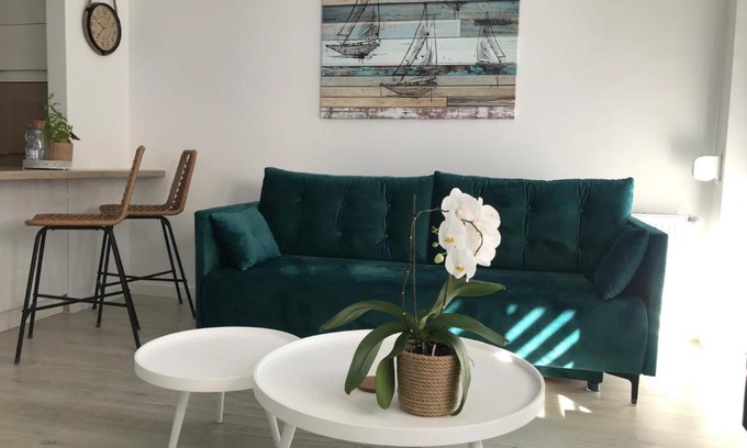 Kolobrzeg Appartement | Apartament Turkus z ogrodem