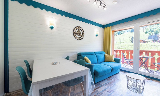 Saint-Francois-Longchamp Appartement | Appartement 'Appartement 6 Personnes' avec vue sur les montagnes, balcon et Wi-Fi