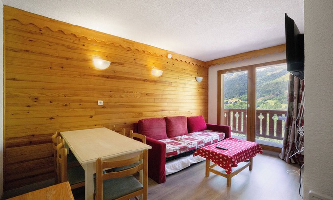 Saint-Francois-Longchamp Appartement | Appartement 'A3 209 Appart Au Pied Des Pistes' avec vue sur la montagne et balcon