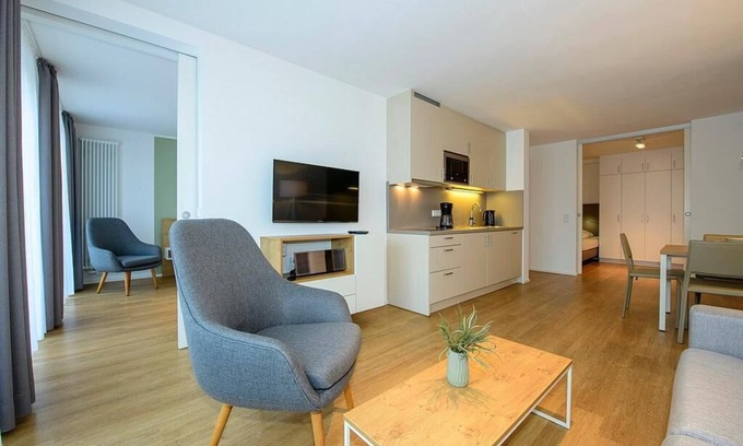 Langeoog Appartement | Apartment mit Terrasse, Strandkorb & Saunanutzung - Toll für Familien mit Hund!