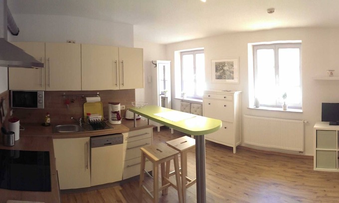 Erfurt Old Town Appartement | Appartement 2 Yarrow / 1. OG duplex - appartements dans la maison d'or Schaar