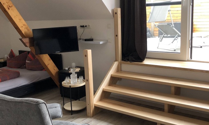 Monkebude Appartement | Apartment 3 Haffblick mit Dachterasse