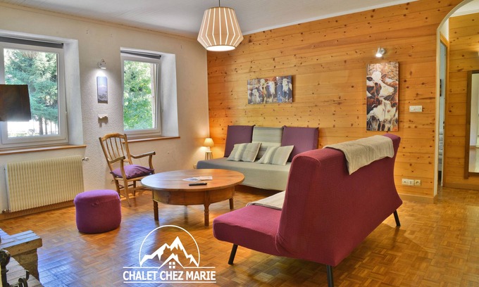 Montriond Appartement | Appartement 5/6 pers 70 m² RDC du chalet Chez Marie, terrasse. 100 m ski bus.