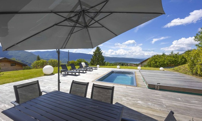 Rovagny Appartement | Apartment Adret 6 people Sunny Side Apartment with Pool, Lake and Mountain Views