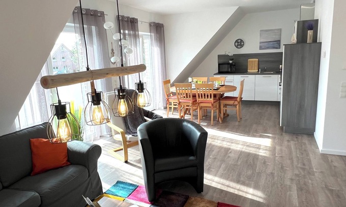 Papenburg Appartement | Apartment "Atlantis" Papenburg 2SZ EBK Free Wifi Large roof terrace New building
