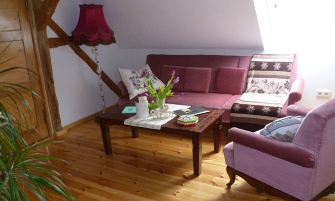 Sallgast Appartement | Appartement 'Auszeit Landleben' avec terrasse partagée, jardin partagé et Wi-Fi