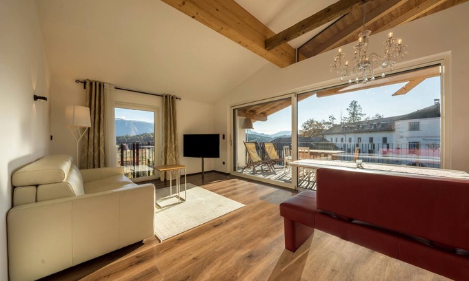 Tesimo Appartement | Appartement "Berg und Tal - Schlosserhaus 31" avec balcon et vue sur les montagnes