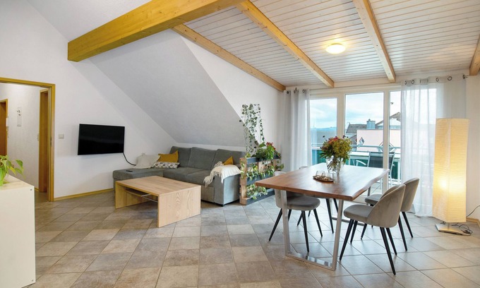Hoyren Appartement | Appartement 'Ferienhof Schöngarten' avec vue sur le lac, balcon et Wi-Fi