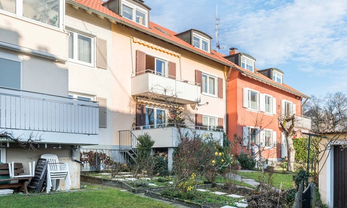 Meersburg Appartement | Appartement "Birne" avec vue sur le lac, jardin partagé et Wi-Fi