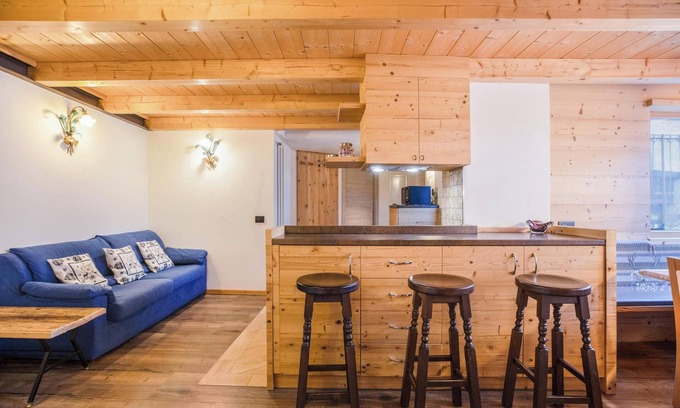Campitello di Fassa Appartement | Appartement Chalet Osmar Appartamento 2 avec vue sur les montagnes, Wi-Fi, jardin et terrasse