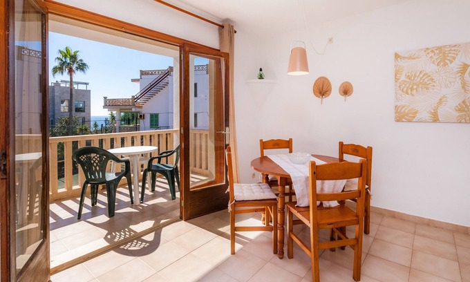 Cala Figuera Appartement | Appartement 'Can Salas 1 Dormitorio 102' avec vue sur la mer, Wi-Fi et climatisation.