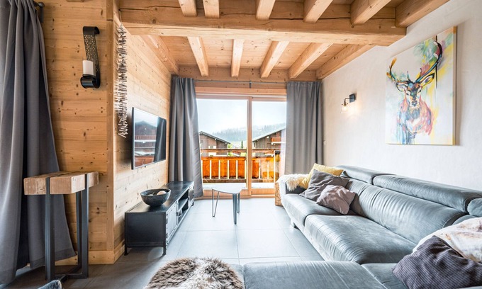 Les Saisies Appartement | Appartement 'Chalet B - o Saisies' avec vue sur les montagnes, balcon et Wi-Fi
