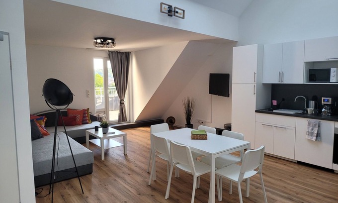 Dillingen Appartement | Appartement-de Luxe-Salle de bain privée séparée-Vue ville-Dill-In 10