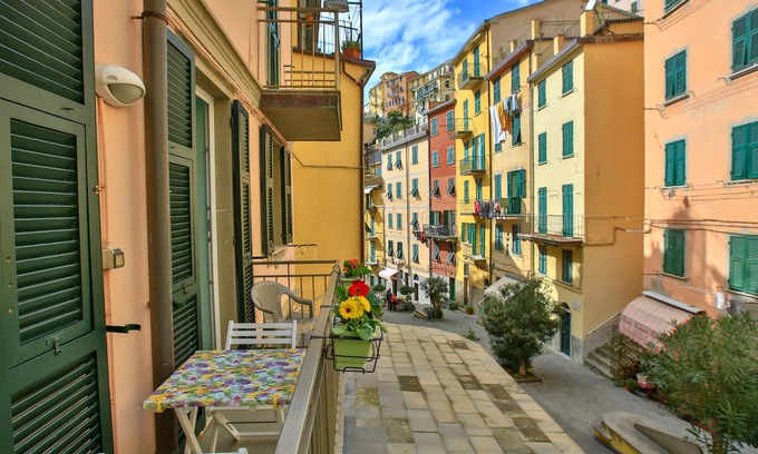 Riomaggiore Appartement | Apartment has a balcony which overlooks main street of Riomaggiore Cinque Terre
