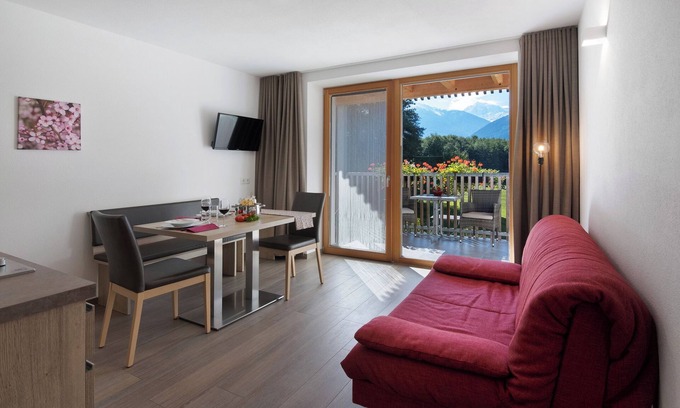 Sluderno Appartement | Appartement "Hausergut Bonita 3" avec vue sur les montagnes, jardin partagé et Wi-Fi