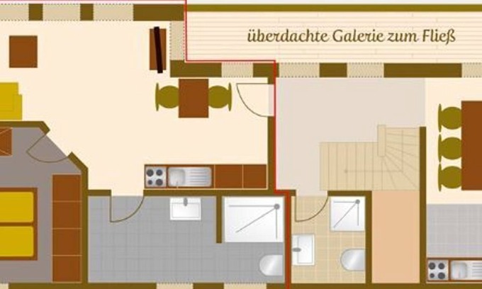 Burg-Kauper Appartement | Apartment Heuboden - Spreewaldscheune am Fließ-Ferienwohnungen am Wasser in Burg
