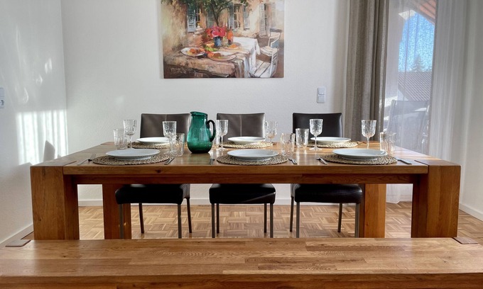 Tettnang Appartement | Appartement 'HopfenGlück' avec balcon et Wi-Fi
