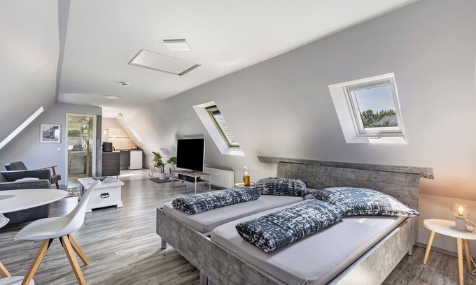 Groß Schauen Appartement | Appartement "Klein Amerika" avec jardin partagé, balcon et Wi-Fi