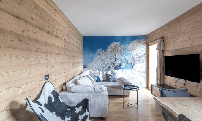 Les Carroz-d'Araches Appartement | Appartement 'Le Chappart - Carroz D'Arâches' avec vue sur les montagnes, terrasse privée et Wi-Fi