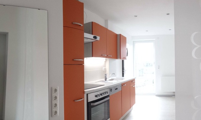 St Lorenz Appartement | Appartement Niemann 3 - grande cuisine avec terrasse