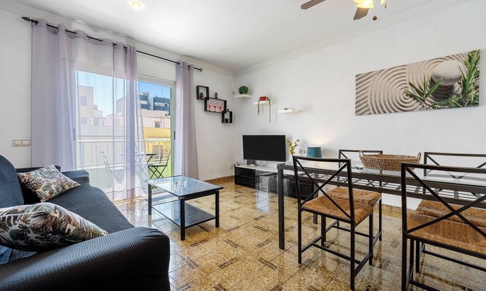Sant Carles de la Rapita Appartement | Appartement 'Sant Carles' avec vue sur la mer, balcon et Wi-Fi