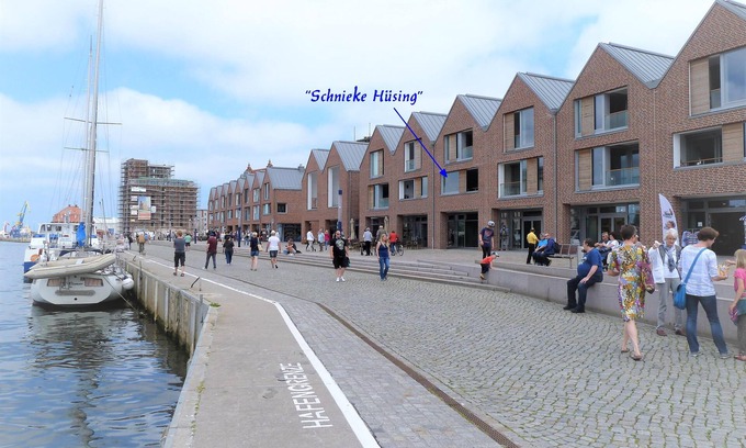 Wismar Appartement | Appartement "Schnieke Hüsing" dans un emplacement privilégié directement sur le vieux port de Wismar