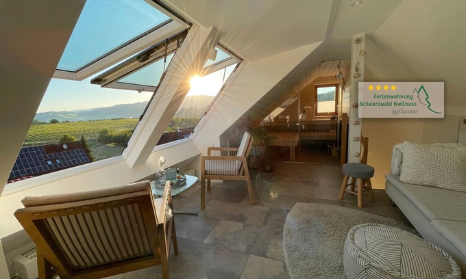 Oberkirch Appartement | Appartement "Schwarzwald-Wellness byHannes" avec vue sur les montagnes, Wi-Fi et climatisation