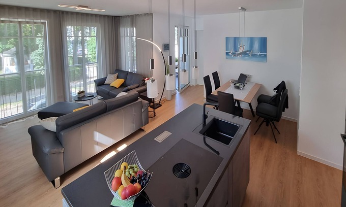Binz Appartement | Appartement "Strandblick" avec vue sur la mer, balcon et Wi-Fi