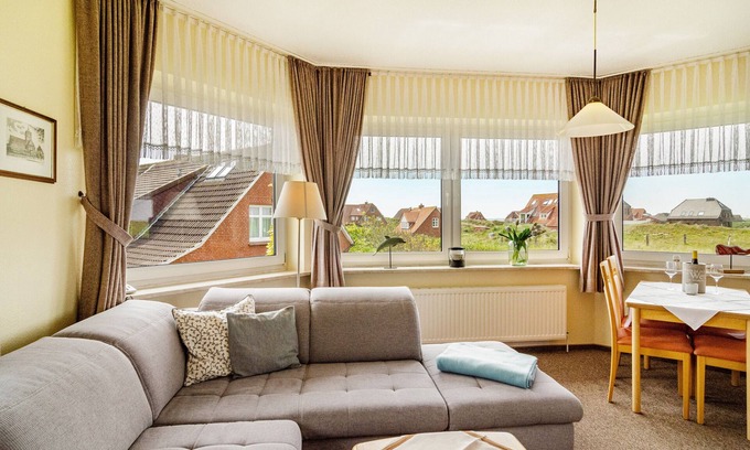 Baltrum Appartement | Appartement 'Hus Uiterst-hörn Treibholz' avec vue sur la mer, jardin partagé et Wi-Fi